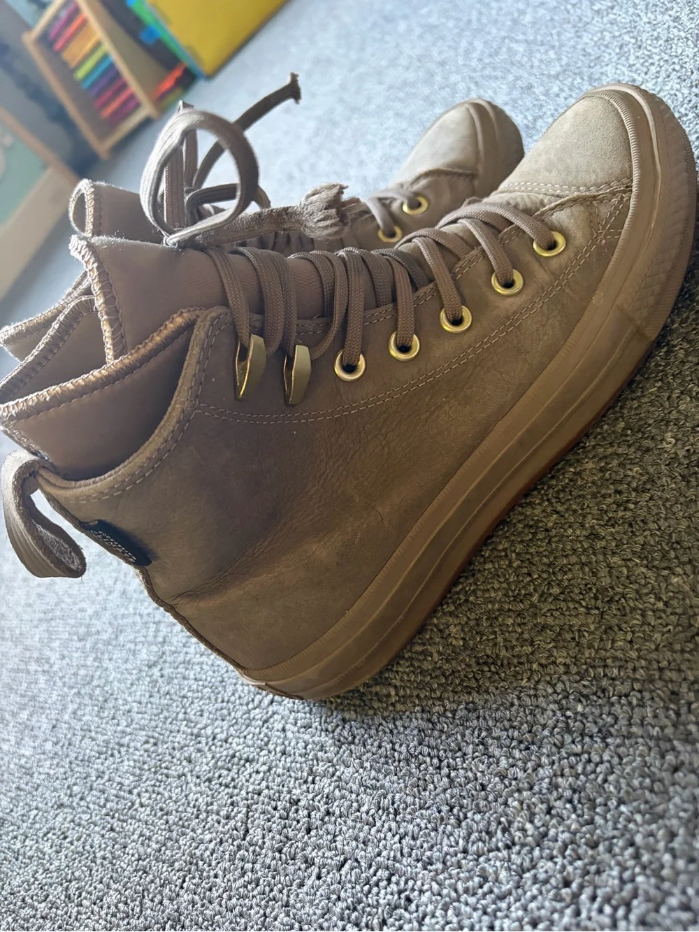 Converse Chuck Taylor All Star Boot 'Brown' suede waterproof women’s size 8 - Picture 2 of 9
